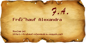 Frühauf Alexandra névjegykártya